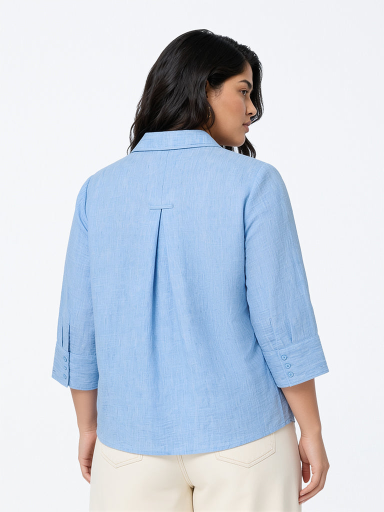 Gia Light Blue Melange Shirt