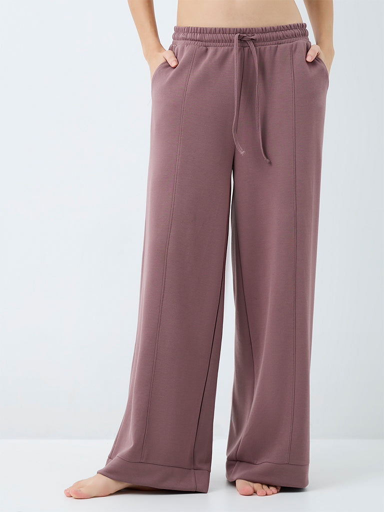 Wunderlove Dusty Mauve Solid High-Rise Pants