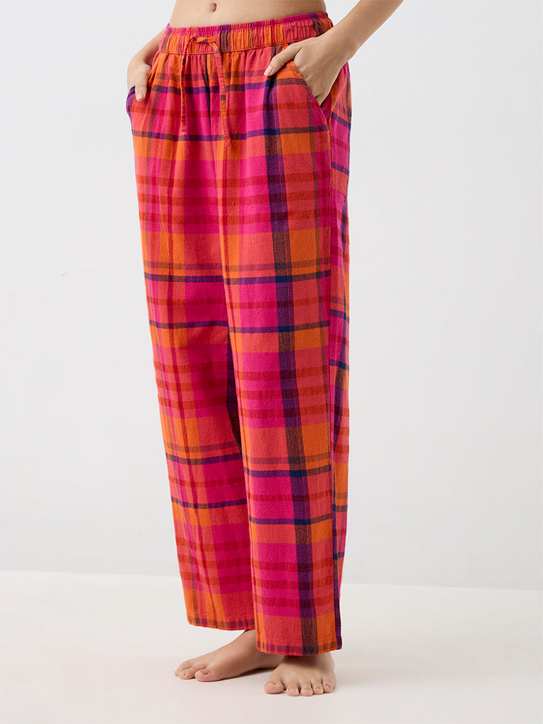 Wunderlove Multicolour Checkered High-Rise Pants