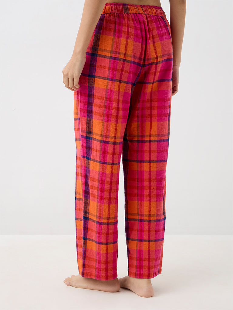 Wunderlove Multicolour Checkered High-Rise Pants
