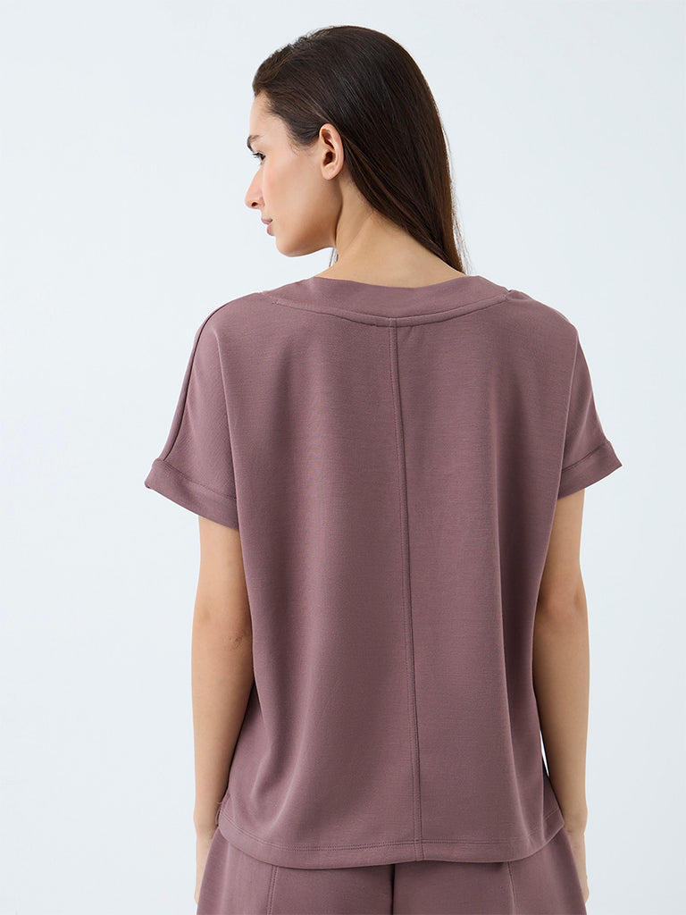Wunderlove Mauve Solid T-Shirt
