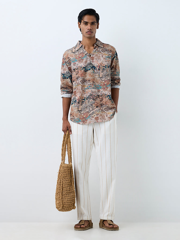 ETA Multicolour Toile Printed Relaxed-Fit Shirt