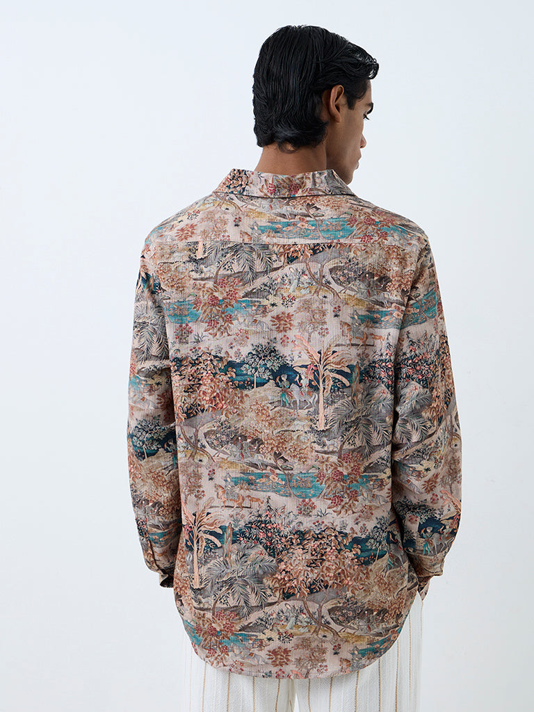 ETA Multicolour Toile Printed Relaxed-Fit Shirt