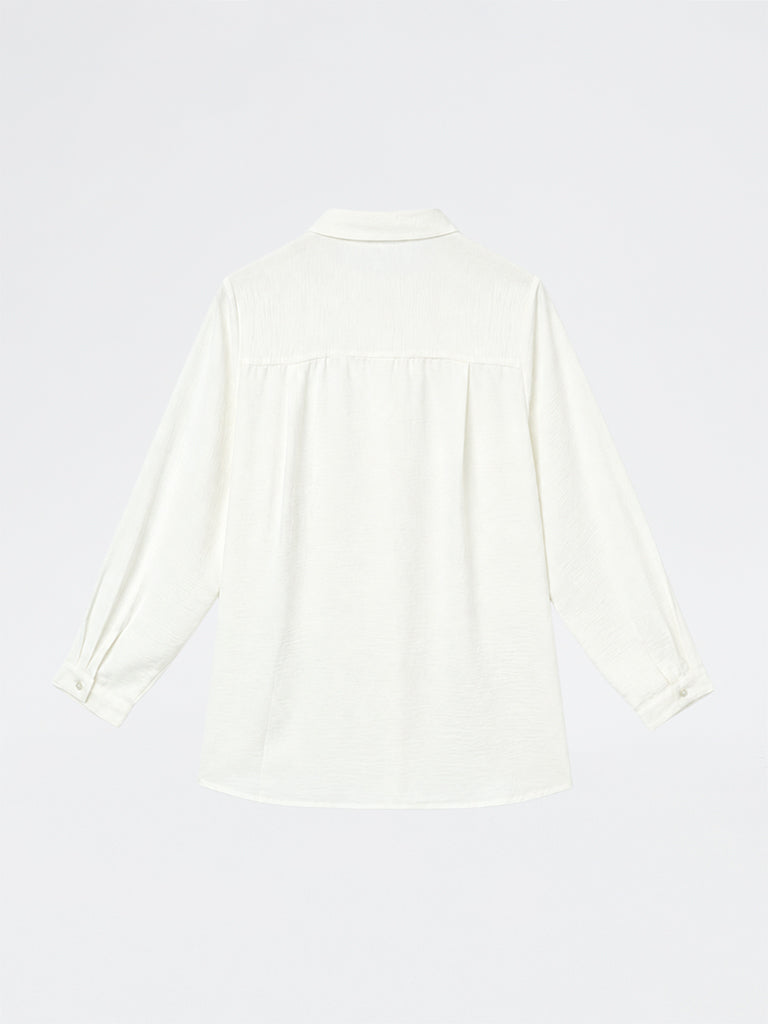 Gia Ivory Sequin Embellished Shirt