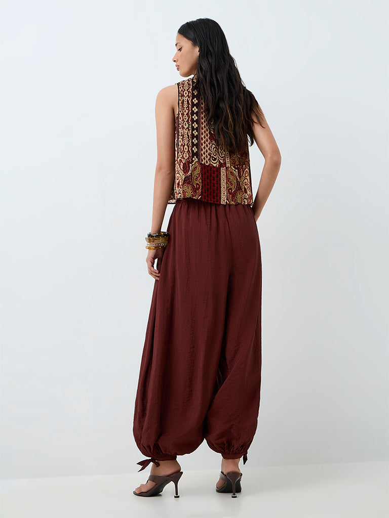 LOV Rust High-Waist Balloon Pants