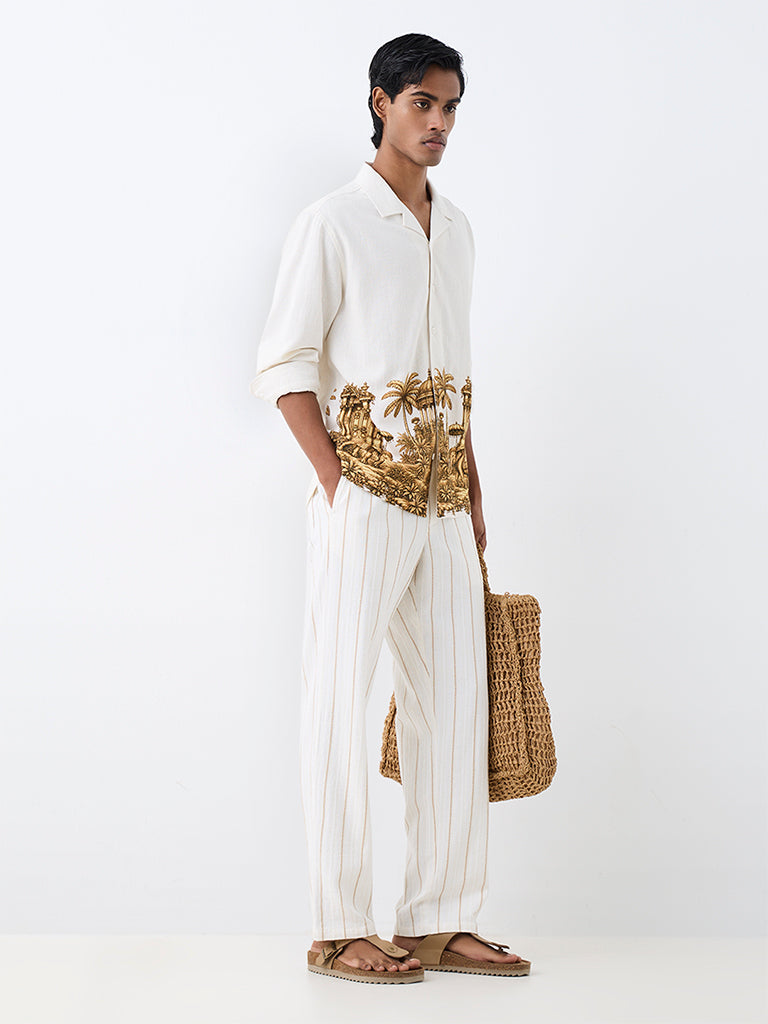 ETA Off-White Scenic Printed Relaxed-Fit Cotton Shirt