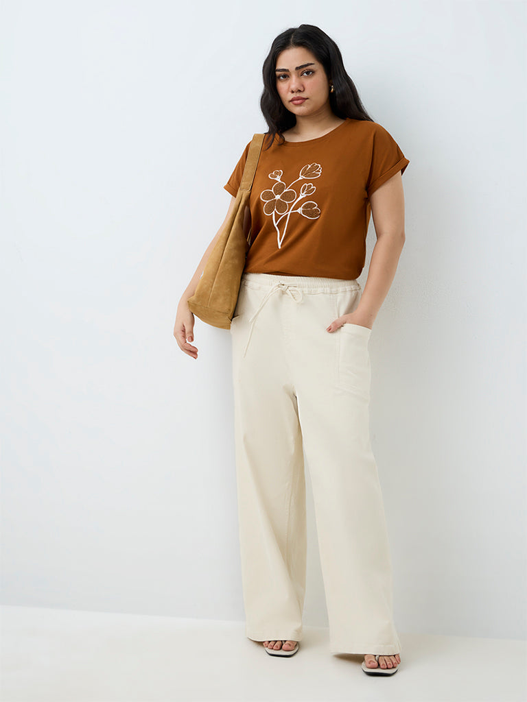 Gia Tan Floral Embroidered Cotton T-Shirt